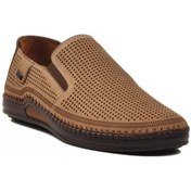 Resim Ayakmod 803 M Hava Alan Esnek Hafif Kum Nubuk Hakiki Deri Erkek Günlük Ayakkabı Kum 