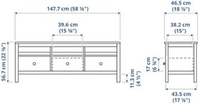 Resim Tv sehpası, venge-kahverengi, 148x47x57 cm 