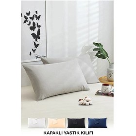 Resim Vionel Home Pamuklu 2'li Yastık Kılıfı 50 x 70 Düz Gri 