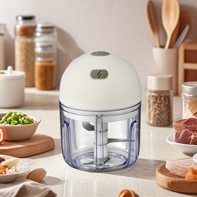 Resim 1200 RPM Motorlu Kablosuz Gıda İşlemci - 250ml Kapasite, Şarj Edilebilir Pil, Et, Sebzeler, Sarımsak, Soğan Kesmek İçin İdeal - Taşınabilir Mutfak Aleti, Kesme İstasyonu | Modern Mutfak Aleti | Dayanıklı Plastik İnşaat, Gıda İşlemci 