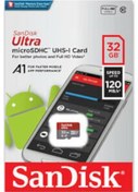 Resim Sandisk Ultra 32gb 120mb/s Class 10 Microsdxc Hafıza Kartı - A1 Serisi 