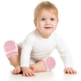 Resim Babyjem Örgü Emekleme Dizliği Pembe 