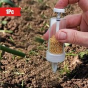 Resim 1 adet El Tipi Tohum Dağıtıcı - Şeffaf Tüp ve Ergonomik Saplı Manuel Hassas Ekici Aracı, Bahçe için Dayanıklı Plastik, Çiçek Saksıları, Çimler, Tohum Başlatma - Rastgele Renk, Tohum Yayıcı 