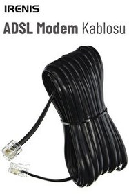 Resim Irenis 3 Metre ADSL VDSL Modem RJ11 Köken Telefon Kablosu 
