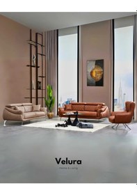 Resim Ezel Motorlu Koltuk Takımı 3 3 1 & Usb Portlu 2 Kanepe 1 Berjer - Nubuk Kumaş 3+3+1 