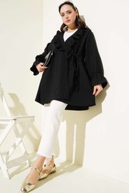 Resim VOLT CLOTHİNG Kadın Fırfırlı Bağlamalı Kimono 