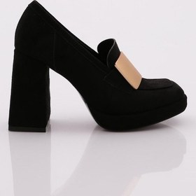 Resim Dgn K3803 Kadin Topuklu Loafer Ayakkabi K3803-424-R1680 Siyah 