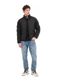 Resim Jack & Jones Jcowın Quılted Collar Jac Siyah Erkek Mont 000000000102267066 Siyah 