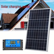 Resim Taşınabilir Güneş Paneli Kiti, 100A Kontrolcü ile DC 12V-18V-24V, USB 5V Şarj Cihazı - Karavanlar, Tekneler, Kampçılık, Yürüyüşler, Telefonlar, Saatler ve Evcil Hayvan Yatakları için Uygun - Solar Güç Kaynağı 