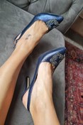 Resim Topukla Footwear 2660-s Topukla Kadın Ince Topuk Abiye Ayakkabı 