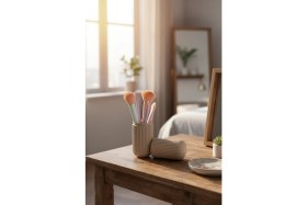 Resim Valiz Düzenleyici, Valiz Içi Diş Macun Fırça Saklama ve Taşıma Kabı Diş Fırçalık, 19 x 6 cm 