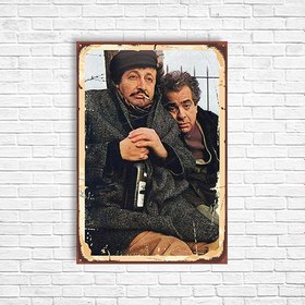 Resim Trend Poster Zeki Alasya Metin Akpınar Yeşilçam Retro Ahşap Poster 