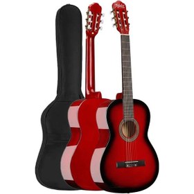 Resim Midex Cg-270rd Kırmızı Renk Klasik Gitar 4/4 Yetişkin Boy Sap Ayarlı Full Set 