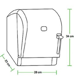 Resim Vialli K8T Rulo Kağıt Havlu Dispenseri Şeffaf Mavi Plastik Sensörsüz Kullanım Kolaylığı 