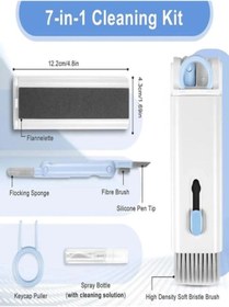 Resim NEWSTORE HOME 7 in 1 Çok Fonksiyonlu Bilgisayar, Laptop, Klavye, Telefon, Kulaklık Airpod Temizleyici Kit 