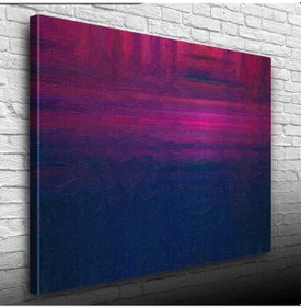 Resim Lacivert Ve Eflatun Soyut Çalışma Kanvas Tablo 50 X 70 