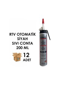 Resim Winkel Otomatik Kartuş Rtv Sıvı Conta Siyah 200 ML 12 Adet 