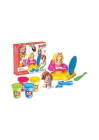 Resim Oyuncak Dino Dişçi Oyun Hamuru Set Kuaför Hamur Set 2in1 