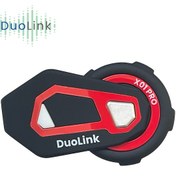 Resim DuoLink X01 Pro İnterkom Bluetooth 6 Kişi Grup Motosiklet Kulaklık Müzik Paylaşımı Kask Intercom Sesli Yanıt 