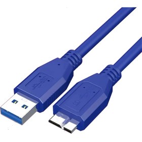 Resim Derwell 1 Metre USB 3.0 HDD Harddisk Kablosu Yüksek Hiz USB 3.0 Tip A Mikro B Kablo Hızlı Veri Aktarma Kablosu 1mt 
