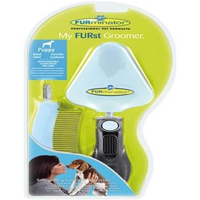Resim Furminator Yavru Köpekler İçin Tüy Alıcı ve Kısaltıcı İkili Tarak 