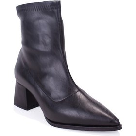 Resim Dagoster Dza07-1277201 Siyah Klasik Topuklu Kadın Bot Siyah 