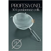 Resim ÖYKÜ VE YİĞİT 24 Cm Süzgeç 304 Paslanmaz Çelik 