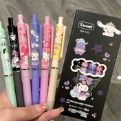 Resim () Sanrio Kalem Nötr Kalem Yüksek profilli yatay basın Siyah Karbon Kalem 0.5m Yüksek kaliteli hızlı kuruyan nötr kalem, ofis ve öğrenme tükenmez kalem, hafif 