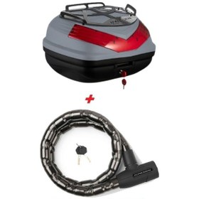 Resim Wg50 Sırt Dayamalı Premium Metal Bagajlı Çanta Nardo Gri + Bilyalı Kilit 25x1000 Mm Hediyeli Nardo Gri 