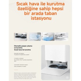 Resim Xiaomi 7000PA Robot Vacuum Çift Döner Mop Hepsi Bir Arada Kendini Temizleyen Istasyonlu 160DK Çalışma Süresi Akıllı Robot Süpürge 