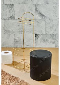 Resim Gold Demirli Plastik Kovalı Tuvalet Kağıtlığı 6 Litre 