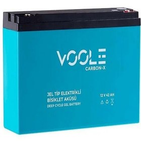Resim Bolsat 12 VOLT 42 AMPER JEL ELEKTRİKLİ BİSİKLET AKÜSÜ VOOLE-ÖLÇÜLER 270*77*170 mm.10.30 KG 