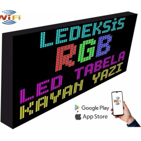 Resim Ledeksis LED Tabela 48X128CM Tek Taraflı Rgb Kayan Yazı Wifi (Telefondan Yazı Değiştirme) 