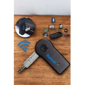 Resim Derin Stok Tüm Araçlara Uyumlu Aux Car Bluetooth Kablosuz Araç Bağlantı Kiti 