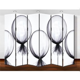 Resim Dekobul Tül Balonlar 6 Kanat Tekerlekli Kanvas Paravan 