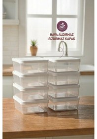 Resim Selka Home 8 Adet 0.5 Lt. Nora Organizer Buzdolabı Buzluk Düzenleyici Saklama Kabı 