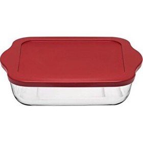 Resim Paşabahçe 59034K Plastik Kapaklı Kare Borcam Fırın Tepsisi Küçük 