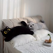 Resim 35 inç Dev Plush S Kedi Oyuncak - Gerçekçi Tasarımıyla Yumuşak ve Kucak Edilebilir, Gençler ve Kedi Sevgilileri İçin Mükemmel Sevgililer Günü, Doğum Günü, Paskalya Hediyeleri, Sevimli Kedi Dekoru 