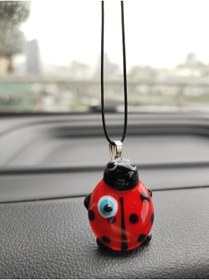 Resim Esey Dizayn Nazar Boncuğu Uğur Böceği Araba Içi Dikiz Ayna Süsü 