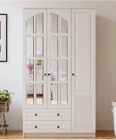 Resim Rabi Mobilya İzel Country 3 Kapaklı 2 Çekmeceli Gardırop 