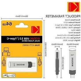 Resim Novahub Kodak Usb3.2 Tip C Flash Sürücü 256gb 128gb 32gb Smartphone Laptop İçin White 32gb 