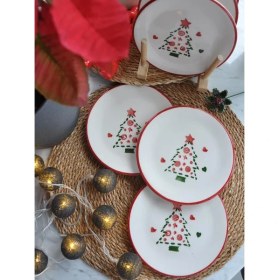 Resim M'art Home Yeniyıl 2025 Çam Ağacı 6lı Mini Set- 15 Cm. 