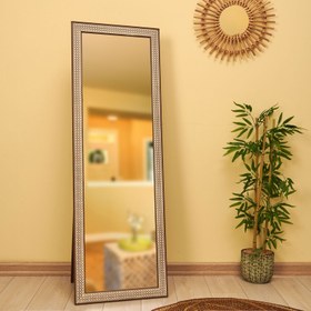 Resim Q-Art Dekoratif Hazeran Görünümlü Ayaklı Boy Aynası - 50x150 cm 