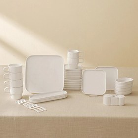 Resim Karaca Stream Bone Cubique 35 Parça 6 Kişilik Kahvaltı Takımı 