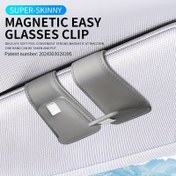Resim Manyetik Araba Güneşlik Gözlük Tutucu Klips - Otomatik İç Aksesuarlar Evrensel Gözlük Saklama Braketi Tokalı Kapatma ile - Patent Numarası 2024303028395 