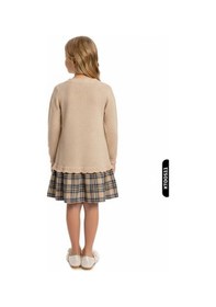 Resim Xo Kids Kız Çocuk Elbise 3-12 Yaş 4065 Bej 