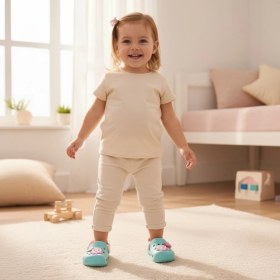 Resim Gezer Kız Çocuk Figürlü Bebe Sandalet Terlik ( Dar Kalıptır ) 