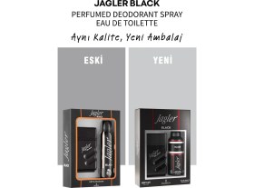 Resim JAGLER Black Erkek Parfüm Seti 90 ml EDT + 150 ml Deodorant Hediyelik Lüks Ambalaj 