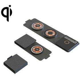 Resim T01 15w 3'ü 1 Arada Kablosuz Şarj Cihazı Katlanabilir Şeffaf Cam Taşınabilir Hızlı Şarj Cihazı 