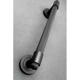 Resim Koldoor Punch Zamak A213 Mat Siyah Çekme Kol Sürgülü Kapı Çekme Kolu 40 cm 1 Adet 